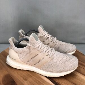 Adidas Ultra Boost 4.0 Running Shoes Beige Knit Sneakers Womens 11 Lightweight